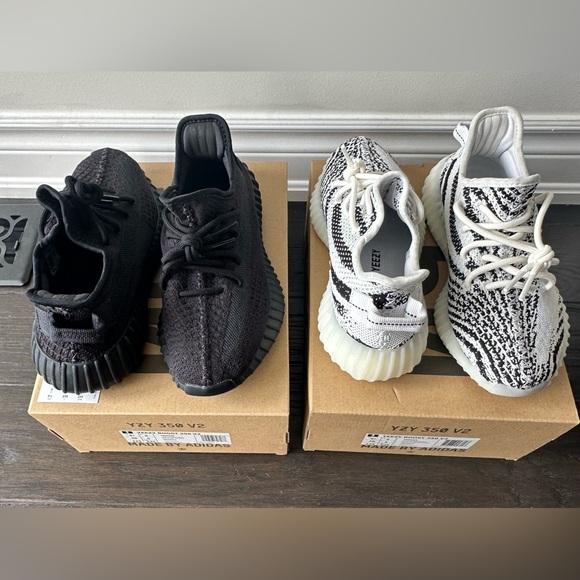 ADIDAS YEEZY 350 V2 ONYX / BOOST 350 V2 ZEBRA - Picture 4 of 5